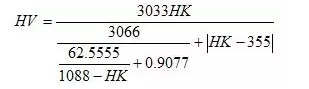 努氏硬度与维氏硬度的换算